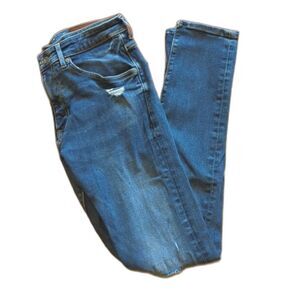 H&M Men's Super Skinny Low Waist Distressed Ripped Jeans Medium Wash Size 32x32